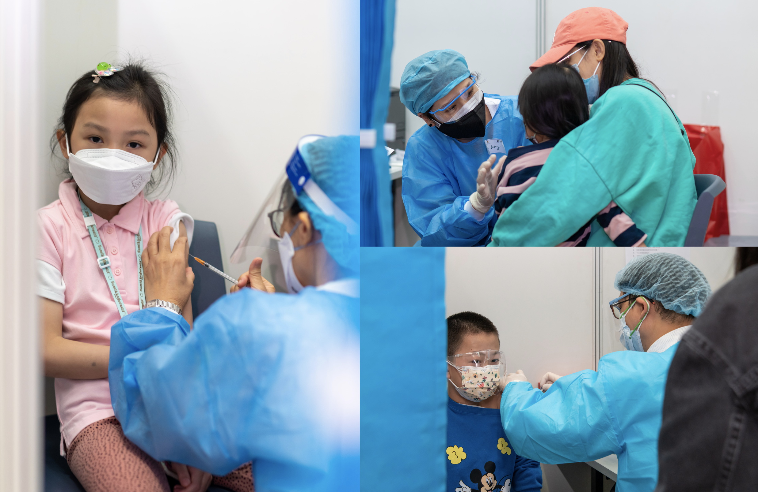 kids receiving vaccination